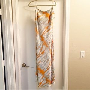 SNDYS Ariel Tie Dye Satin Slip Dress